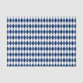 Blue and White Classic Preppy Argyle Tissuepapier (Voorkant)