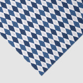 Blue and White Classic Preppy Argyle Tissuepapier (Detail)