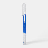 blue and white cow skin texture iPhone hoesje (Linkerkant)