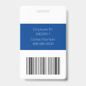 Blue and White Custom Logo Security Guard ID-badge Badge (Achterkant)