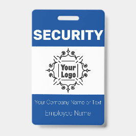 Blue and White Custom Logo Security Guard ID-badge Badge