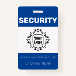 Blue and White Custom Logo Security Guard ID-badge Badge