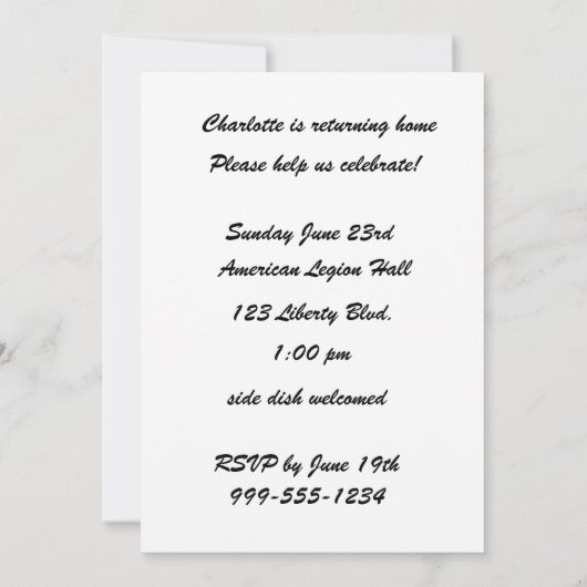 Blue and White Dachshund Party Invitation Kaart (Achterkant)