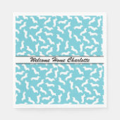 Blue and White Dachshund Party Napkins Servet (Voorkant)