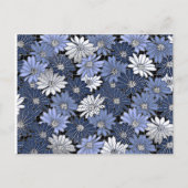 Blue and white daisy pattern briefkaart (Voorkant)