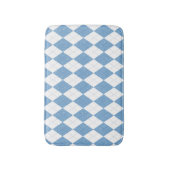 Blue and White Diamond Geometric Pattern Badmat (Voorkant Verticaal)