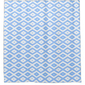 Blue and white diamond pattern douchegordijn (Voorkant)