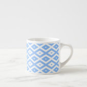 Blue and white diamond pattern espresso kop (Rechts)