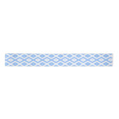 Blue and white diamond pattern satijnen lint (Voorkant)