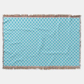 Blue and white diamond-patterned blanket deken (Voorkant)