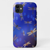Blue and White Dragon Fly Pattern Case-Mate iPhone Case (Achterkant)
