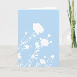 Blue and White Floral Card Kaart