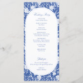 Blue and White Floral Chinoiserie Wedding Program (Achterkant)
