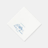 Blue and White Floral Classical Wedding napkin Servet (Hoek)