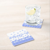 Blue and White floral design, Kartonnen Onderzetters (Insitu)