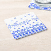 Blue and White floral design, Kartonnen Onderzetters (Schuin)