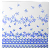 Blue and White floral design, Tegeltje (Voorkant)