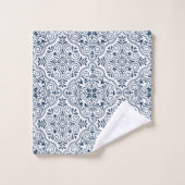 Blue and white floral Moroccan pattern Bad Handdoek (Wasdoekje)
