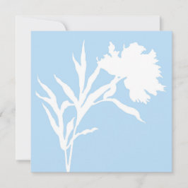 Blue and White Floral Silhouette Card Kaart