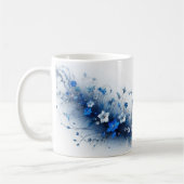  Blue and White Floral Vine  Koffiemok (Links)