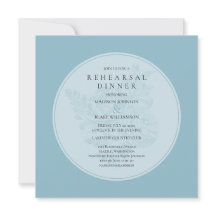 Blue and White Floral Wedding Rehearsal Dinner