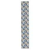 Blue and White Flowers Chic Table Runner Lange Tafelloper (Voorkant)