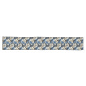 Blue and White Flowers Chic Table Runner Lange Tafelloper (Horizontaal)