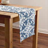 Blue and White French Country Table Runner Lange Tafelloper (Voorbeeld)