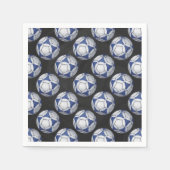 Blue and White Futbal Pattern Servetten (Voorkant)