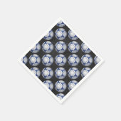 Blue and White Futbal Pattern Servetten (Hoek)