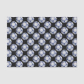 Blue and White Futbal Pattern Tissuepapier (Voorkant)