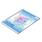 Blue and White Future Lawyer Spiral Photo Notitieb Notitieboek (Linkerzijde)