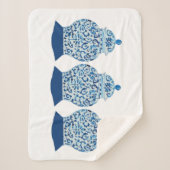 Blue and White Ginger Jar Sherpa Blanket Sherpa Deken (Voorkant)