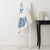 Blue and White Ginger Jar Sherpa Blanket Sherpa Deken (In situ)