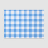 Blue and White Gingham Check Pattern Tissuepapier (Voorkant)