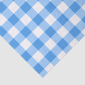 Blue and White Gingham Check Pattern Tissuepapier (Detail)