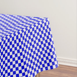 Blue and White Gingham Checkered Tafelkleed