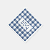 Blue and White Gingham Pattern BBQ Party Servet (Hoek)