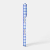 Blue and White Gingham Pattern iPhone 16 Hoesje (Rechterkant)