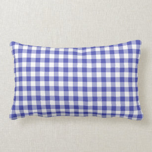 Blue and White Gingham Pattern Kussen