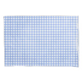 Blue and White Gingham Pattern Kussensloop (Voorkant-Links)