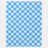 Blue and White Gingham Pattern Picnic Blanket Fleece Deken (Voorkant)