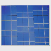 Blue and white glass windows cadeaupapier (Vlak)