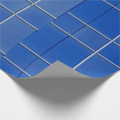 Blue and white glass windows cadeaupapier (Hoek)