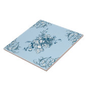 Blue and White Grapes & Fruit Pattern Tegeltje (Zijkant)