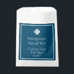 Blue and White Hangover Relief Kit Favor Bags Bedankzakje<br><div class="desc">Eenvoudig,  chic en leuk blauw en wit aanpasbare Hangover Relief Kit gunt tassen om alle goeds voor je harde vrienden te doen.</div>