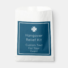 Blue and White Hangover Relief Kit Favor Bags Bedankzakje