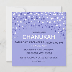 Blue and White Hanukkah Stars Kaart