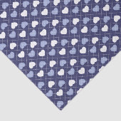 Blue and White Hearts Argyle Pattern Tissuepapier (Detail)