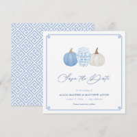 Blue and White Herfst Chinoiserie Pumpkins Wedding